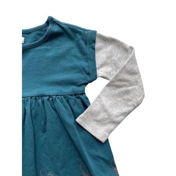 Tea Collection Layered Peacock Dress Size 5 - Picture 2 of 6